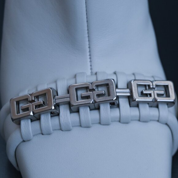 Givenchy White Lamb Leather Ankle Boots 90mm 9/39 - Picture 12 of 14